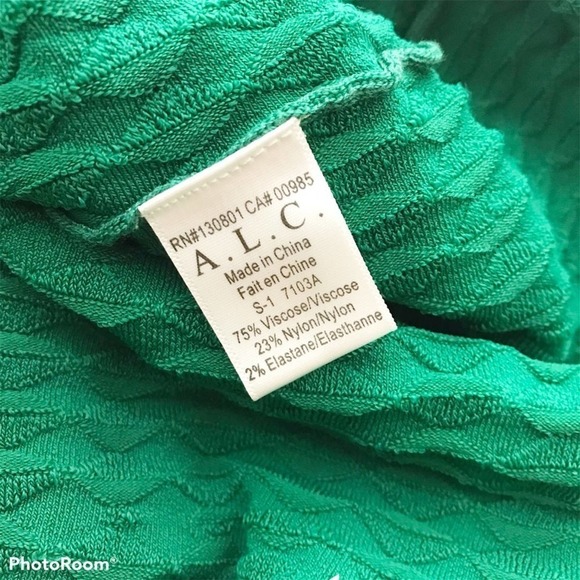 ALC Leonardo flares knit sweater dress emerald - Picture 7 of 9